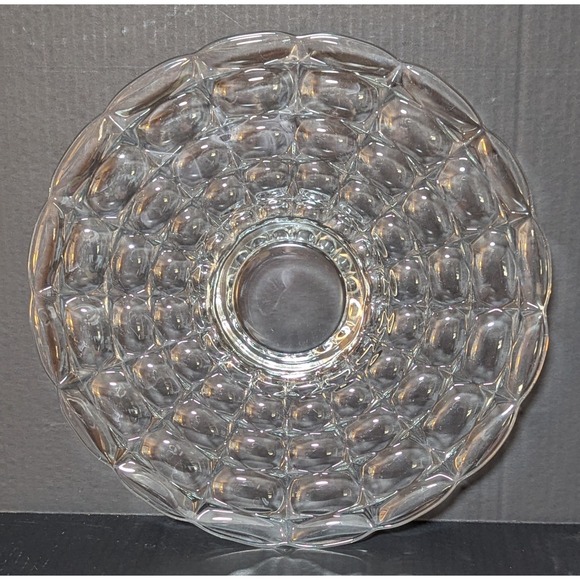 Indiana Glass Other - Vintage Indiana Glass Clear Constellation Footed Cake Stand 13"